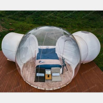 China Cheap 2021 Plato 0.8mm PVC inflatable bubble tent,clear inflatable tent,inflatable bubble tent with rooms for sale