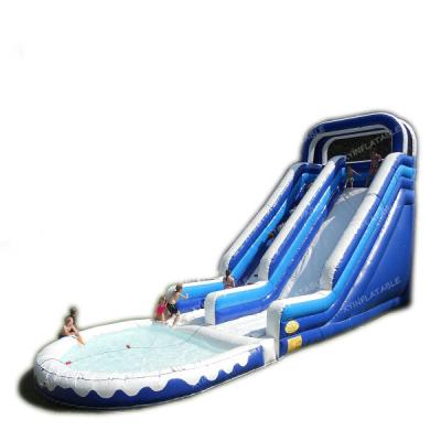 China PVC 2021 custom design cheap banzai inflatable water slide with pool for sale