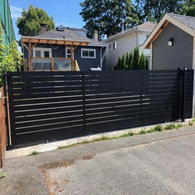 China New Design Modern Metal Privacy Fence Compound Barrier Panel Palisade Garden Fence Reasonable Price for sale