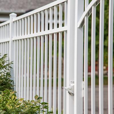 China Easily Assembled Aluminum Alloy Steel Ornamental Picket Fence Tubular Metal Fence for sale