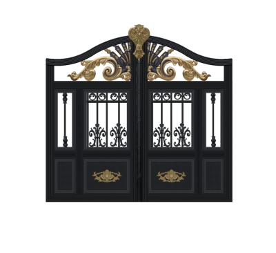 China Hot Selling Easily Assembled Metal High Quality Decorative Aluminum Garden Gate Single Base Track for sale