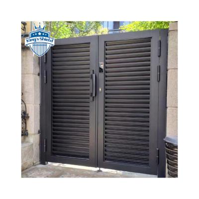 China Factory Good Prices Direct Easily Assembled Decorative Aluminum Door Grille Design Metal Door for sale