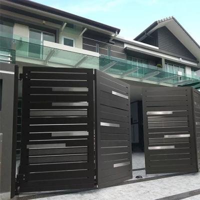 China Modern Designs High Quality Home Decorative Main Electric Single Slide Yard Exterior Metal Folding Door for sale