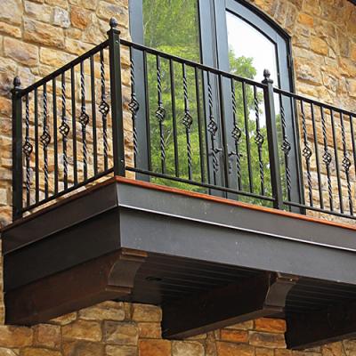 China Easily Assembled Handrailing High Quality Decorative Staircase Balcony Aluminum Fence Railing For Balcony for sale