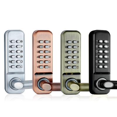 China Waterproof Mechanical Push Button Keypad Pin Code Entry Password Gate Keyless Door Lock for sale