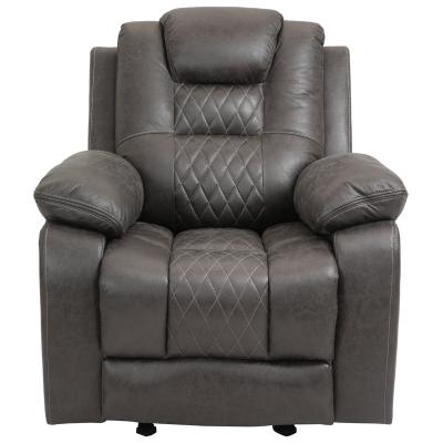 China Wholesale High Quality Extendable Living Room Sofa Footrest Armchair Padded Recliner Luxury Black Functional Sofa for sale