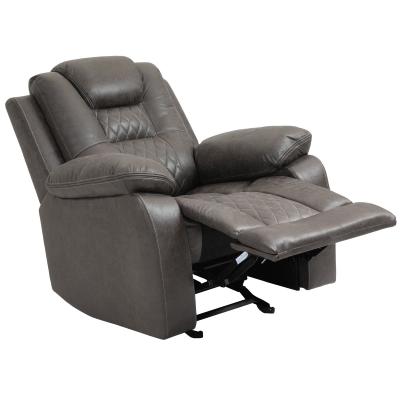 China Wholesale Luxury Black Extendable Sofa Footrest Armchair Padded Recliner Functional Living Room Sofa for sale