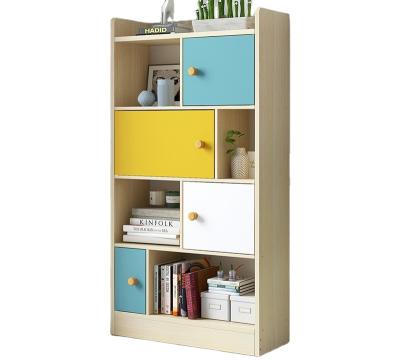 China OEM Modern Modern Floor Storage Shelf Rack Students Use Simple Wood Bookcase Customized Fashion Shelf for sale