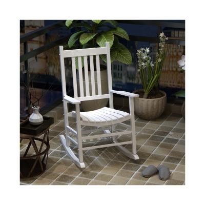 China Factory direct sales white recliner chair EUROPEAN wooden home soft back outdoor high chair slat for sale