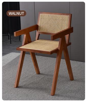 China New Extended Style Leisure Design Chandigarh Rattan Woven With Furniture Armrest Chair Outdoor And Indoor Solid Wood Garden Seat Natural for sale