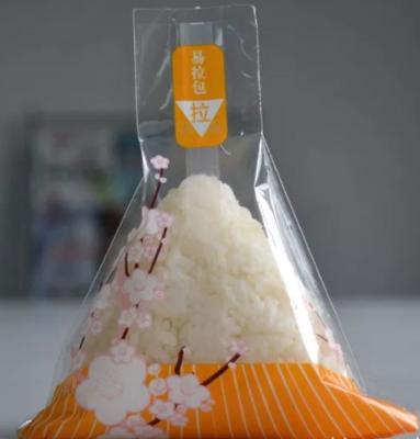 China Moisture Proof Japanese Microwaved R Onigiri Plastic Film Bag 100pcs for sale