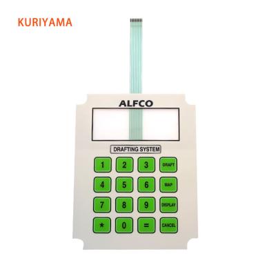 China Water-proof.durable.Eco-friendly Beautiful Appearance Matrix Customized Keys Membrane Switch Keypad With Glossy Or Matte Pet/pc for sale