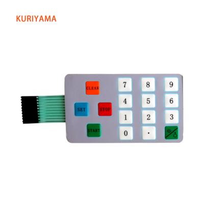 China Water-proof.durable.Eco-friendly China Custom Screen Printing Waterproof Membrane Keypad Manufacturer for sale