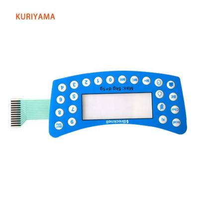 China Water-proof.durable.Eco-friendly Antiglare Hard Coating Matrik Waterproof Membrane Switch With Velvet Finished for sale