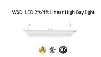 China 150W 4ft LED Linear High Bay Light fixture motion sensor 21000 lumens 5000K UL DLC AC 120-277V // WSD-4FLHB15W27 for sale