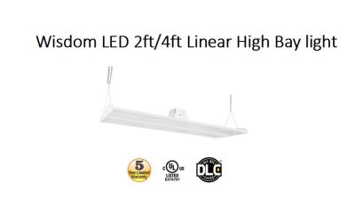 China Interior 200W 4ft LED Linear High Bay Light fixture 27650 lumens 5000K UL DLC AC120-277V // WSD-4FLHB20W27 for sale