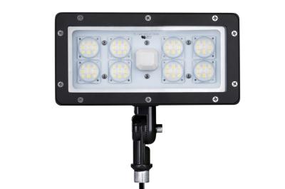 China Residential Outdoor 45W Slim LED Flood Light fixture 4950 lumens 5000k UL DLC AC 120-277V // WSD-FL45W27-50K for sale