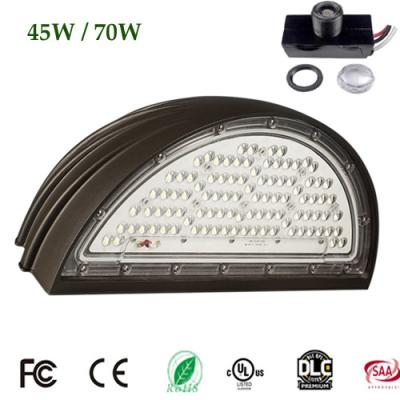 China 45W 70W Led Exterior Wall Pack Lighting 5000k Photocell UL DLC 4.2 AC 120-277V WSD-BWP45W27 for sale