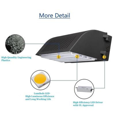 China Semi - Cutoff LED Wall Pack Lights Waterproof 45w AC100~277V 4000k UL DLC Approval for sale