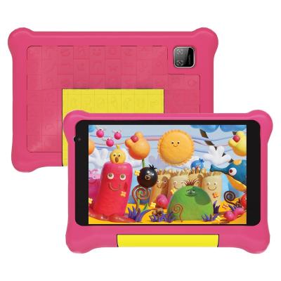 China Drop Resistance Parental Control Customized Silicon Case Learning 32GB Simcards Led Drawing Board Android 7inch Kids Tablet for sale