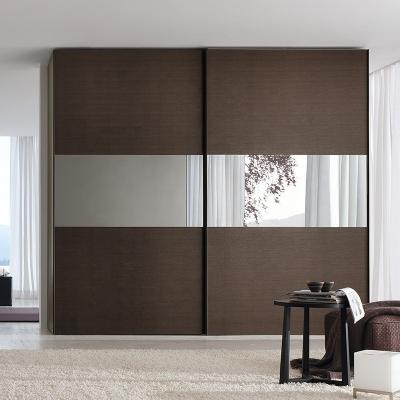 China Adjustable (Other) Customize External-Sliding Modern Model Wardrobe Melamine Bedroom BECAUSE-DD014 Wardrobes for sale