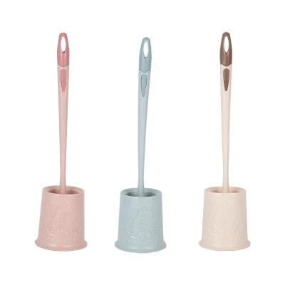 China Modern Toilet Bowl Cleaning Set with Soft Bristle Toilet Bowl Brush and Holder Bathroom Cleaning Brush for sale