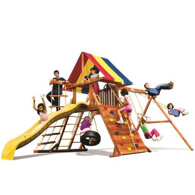 China Kids Outdoor Playground Kids Equipment Slide And Swing Set for sale