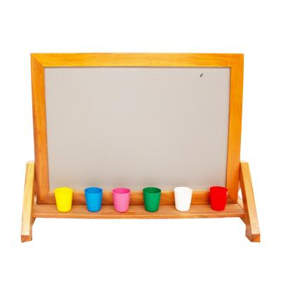 China Outdoor Outdoor Toys Art Easel Double-Sided Wooden Playground Kids Chalkboard for sale