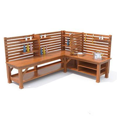 China Large Toy Wooden Kitchen Toys Outdoor Cooking Set For Kids for sale