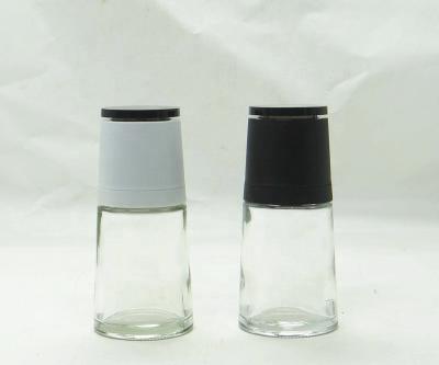 China Sustainable Glass Salt and Pepper Mill with Adjustable Ceramic Grinder for sale