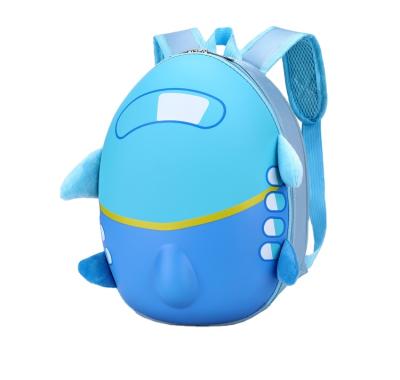 China Waterproof 2021 Wholesale Cute Small Airplane Backpack Eggshell Bag Kids Schoolbag for sale