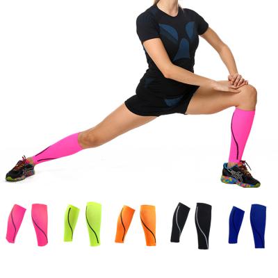 China Spandex & Custom Elastic Breathable Sports Calf Nylon Compression Leg Sleeve For Men And Women for sale