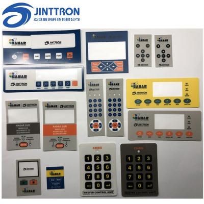 China Fashion Durable Design OEM Digital Printing With Buttons LED Membrane Switch Graphic Covered Control Panel for sale