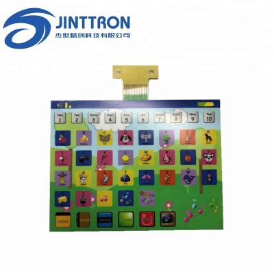 China Durable Waterproof Colorful Circuit Board Game Kids Toys Electronic Teaching Membrane Switch for sale