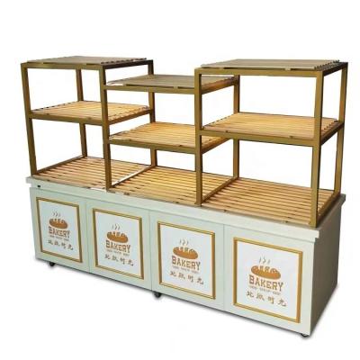 China Double Sided Customized Bread Display Cabinet Showcase For Bakery for sale