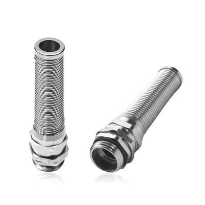 China 304/316 Stainless Steel Cable Gland M25 Stainless Steel Cable Glands M18 Metal Grommet Anti-Bending Gland for sale