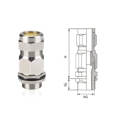 China 304/316 Stainless Steel Cable Gland Cable Cutter Box M12 EX Armored Stainless Steel Atex M Type Metal Cable Glands for sale