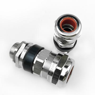 China 304/316 Stainless Steel Cable Gland Double Seal EX IP68 Waterproof M18 Stainless Steel Gland Metal Cable Gland With Armored for sale