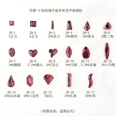 China XueQun 20pcs/bag Flatback Glass Crystal Rhinestones Nail Art Fashionable Decoration Nail Crystal Gem for sale