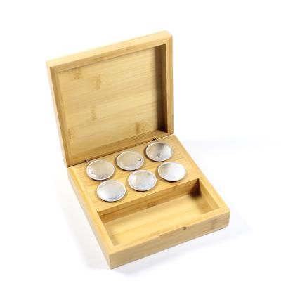 China Bamboo Coffee Capsule Storage Box Holder Stored Coffee Gift Box With Customized Capsule Holes for sale