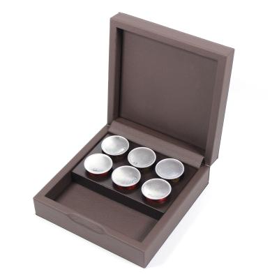 China Nespresso PU Coffee Capsule Pod Storage Organizer Coffee Capsule Stored Leather Holder for 4 or 6 Coffee Capsules for sale