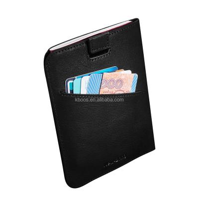 China Slim RFID RFID Blocking Wallet Credit Card Holder Purse Money Leather Case For Men Women 2022 Fashion Bag for sale