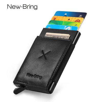 China Dropshipping Aluminum Alloy Pop-up Rfid Card Holder Wallet Credit Card Package Auto Pop Up Business Card Box for sale