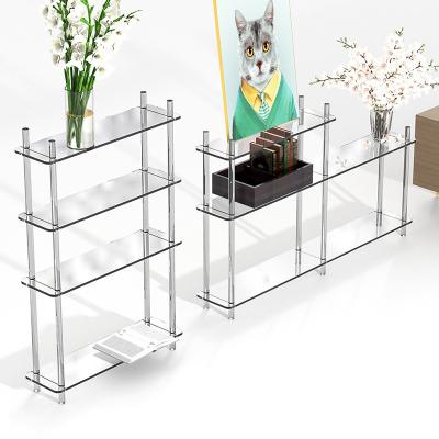 China Factory Direct Selling Adjustable High Quality White Wooden Corner Shelf (Size) Small Display Rack for sale