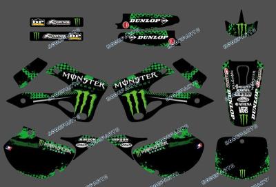 China DST0224 PVC POWER TEAM GRAPHICS and BACKGROUNDS DECALS STICKER kits for KAWASAKI KX125 KX250 1999 2000 2001 2002 for sale