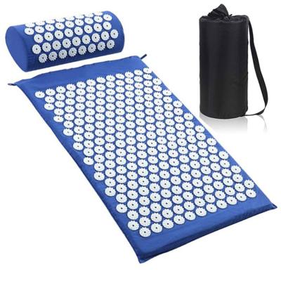 China Muscle Relaxation Acupuncture Mat And Pillow Set Insomnia Treatment Anti Tear Acupressure Bed Mat for sale