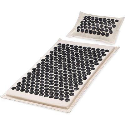 China Linen Brown Natural Acupressure Mat 50pcs Acupressure Pillow For Headaches for sale