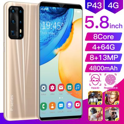 China Shopee e-commerce full-page game phone P43Pro low-end popular hd smart cross-border 5.8 inch mobile phone for sale