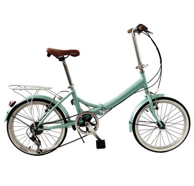 Cina 2020 Hot Sale 20 Inch Alloy Rim Folding Steel Cycle Spoke Folding Bike 6 Speed ​​Mini Folding Bike in vendita