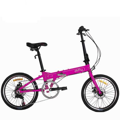 China 2020 Hot Sale 20 Inch Alloy Rim Folding Steel Cycle Spoke Folding Bike 6 Speed ​​Mini Folding Bike for sale